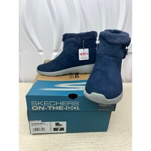 Skechers On-The-Go City 2 Cozy Vibe Boots Navy Women’s Size 7 NEW
